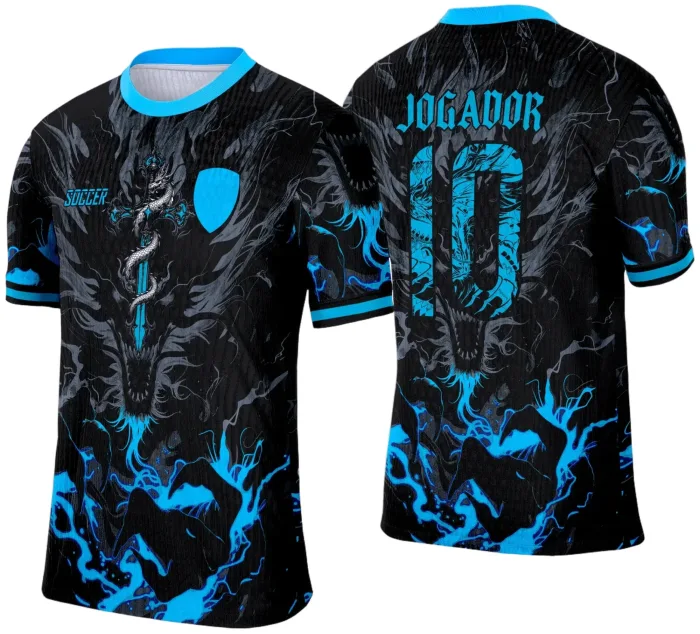 Camisa de Interclasse Dragão Azul 2025 - Arte Vetor Template
