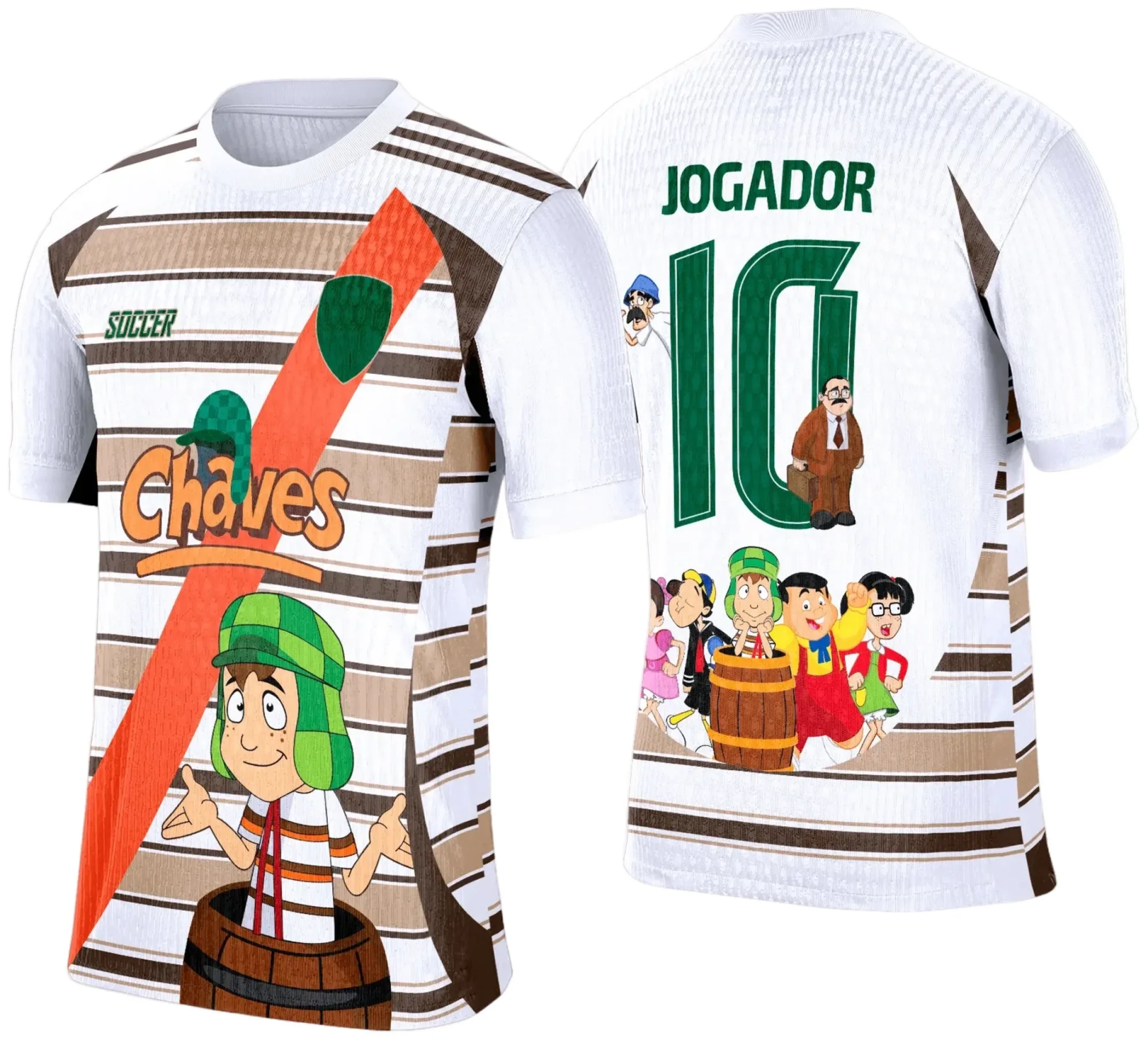 Camiseta preta unissex com logo no peito e estampa grande nas costas inspirada na Interclasse Chaves 2025, ideal para eventos escolares ou turmas.