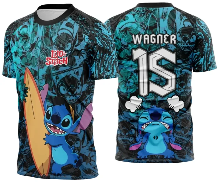Camisa de Interclasse Stitch 2025 - Arte Vetor Template modelo 3