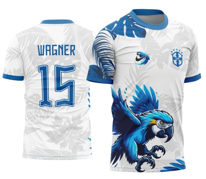 Arte Template Camisa de Interclasse Arara Azul 2025 modelo 3