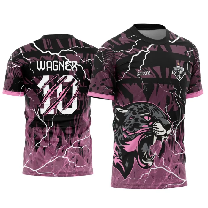 Arte Vetor Camisa Interclasse Onça Pantera Negra 2025 modelo 2