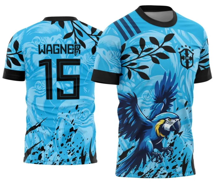Arte Template Camisa de Interclasse Arara Azul