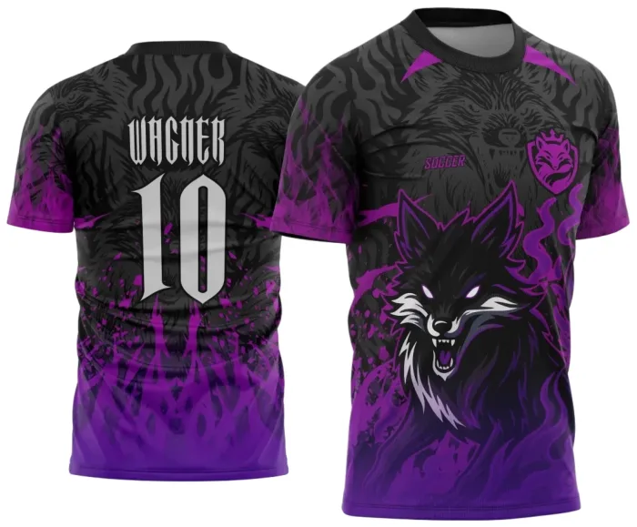 Arte Vetor Camisa Interclasse Raposa Roxa - Lobo - Fox - 2025