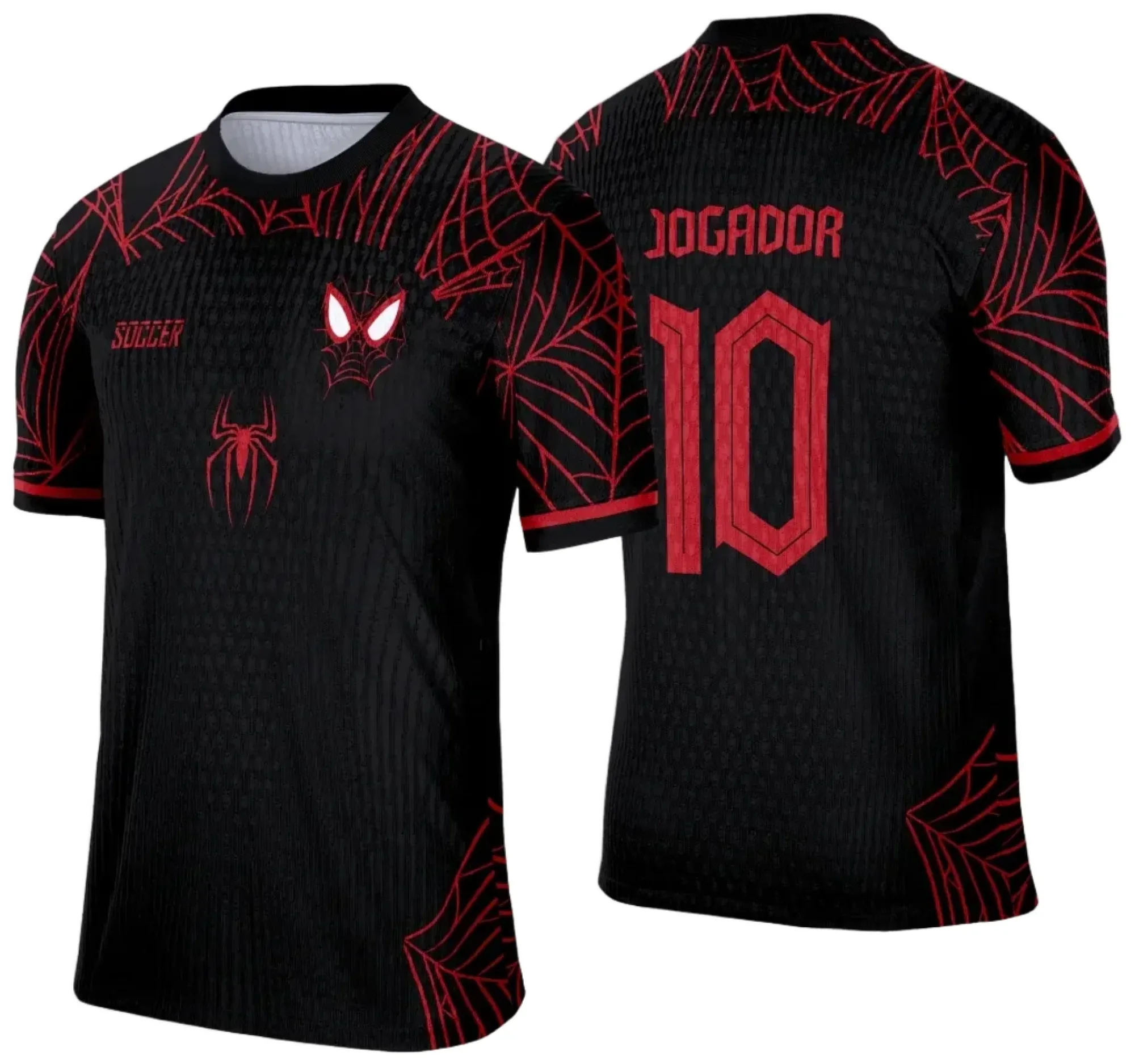 Camiseta unissex preta com logo no peito e estampa grande nas costas com tema Interclasse Aranha modelo 2, perfeita para eventos escolares ou times