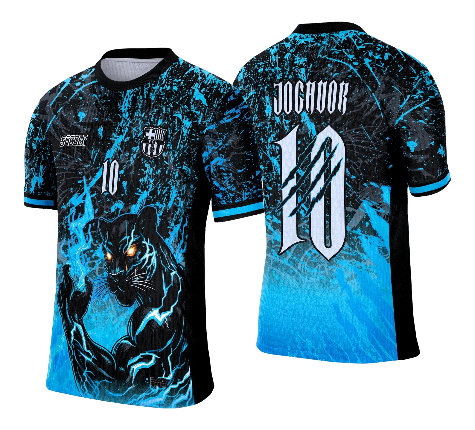 Camiseta unissex preta com logo no peito e estampa grande nas costas do tema Interclasse Pantera modelo 2, perfeita para quem busca estilo marcante e conforto no dia a dia.