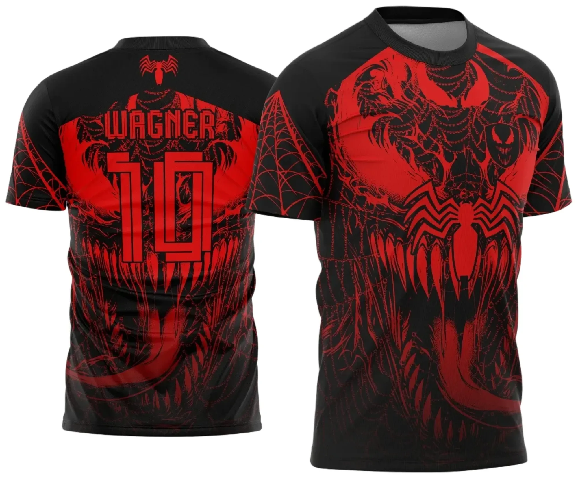 Camiseta unissex preta com logo no peito e estampa grande nas costas, tema Interclasse Venom 2025 modelo 4, ideal para quem quer estilo e atitude em cada detalhe.