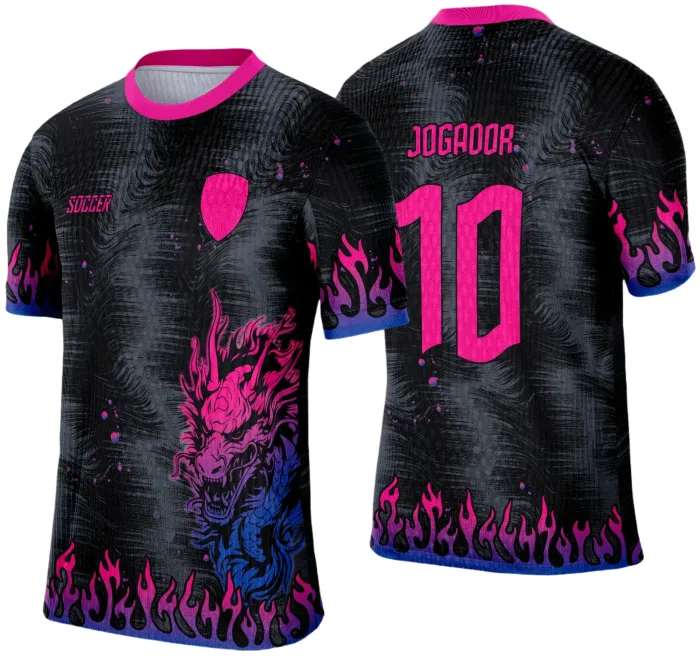 Arte Vetor Camisa de Interclasse Escolar 2025: DRAGÃO modelo 2