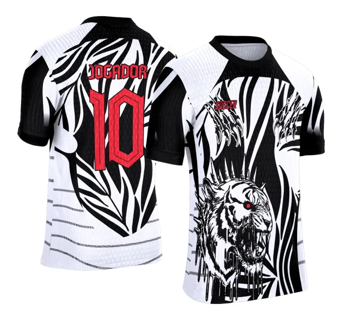 Camisa de Interclasse 2025: Tigre Branco e Preto
