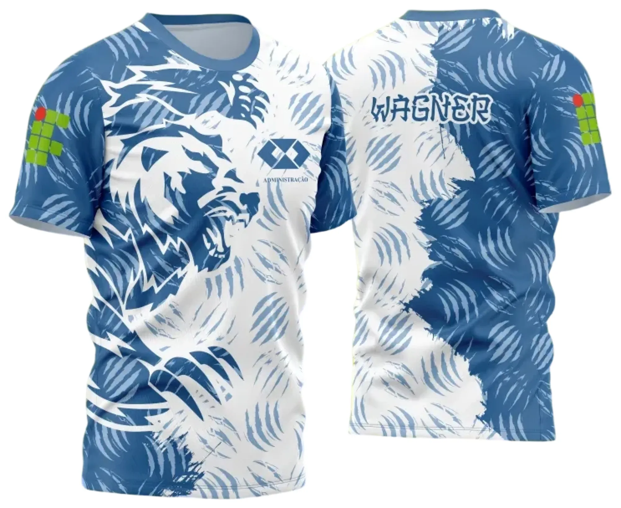 Camiseta unissex preta com logo no peito e estampa grande nas costas inspirada no tema Interclasse Urso Feroz 2025, destacando aparência moderna e esportiva.