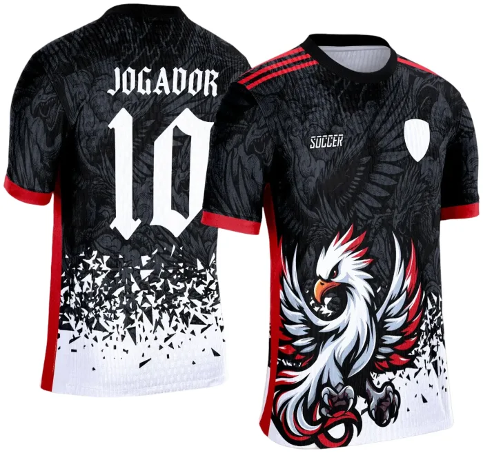 Arte Template Camisa Preta de Interclasse 2025 - Fênix Branca