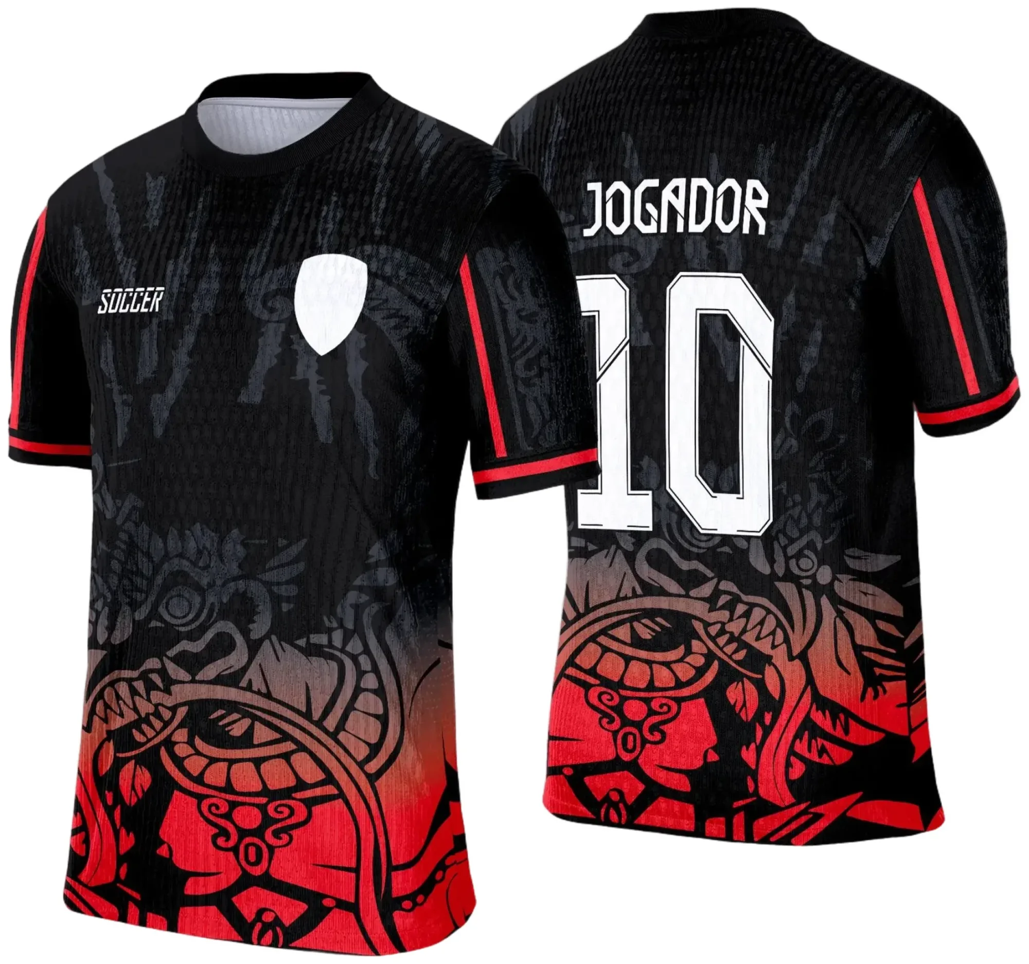 Camiseta unissex preta com logo no peito e estampa grande nas costas representando o tema Camisa de Interclasse 2025 Águia, ideal para eventos e equipes.