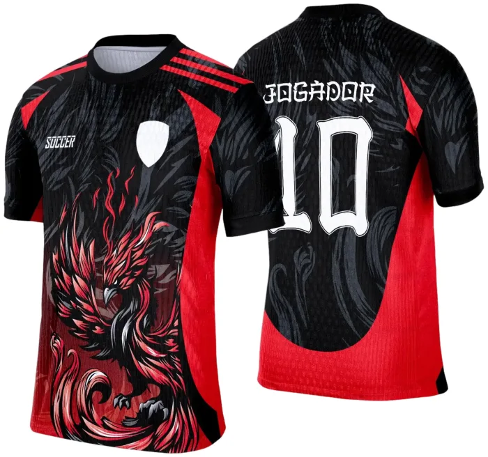 Arte Vetor Camisa Interclasse 2025 Fênix Fogo Vermelho