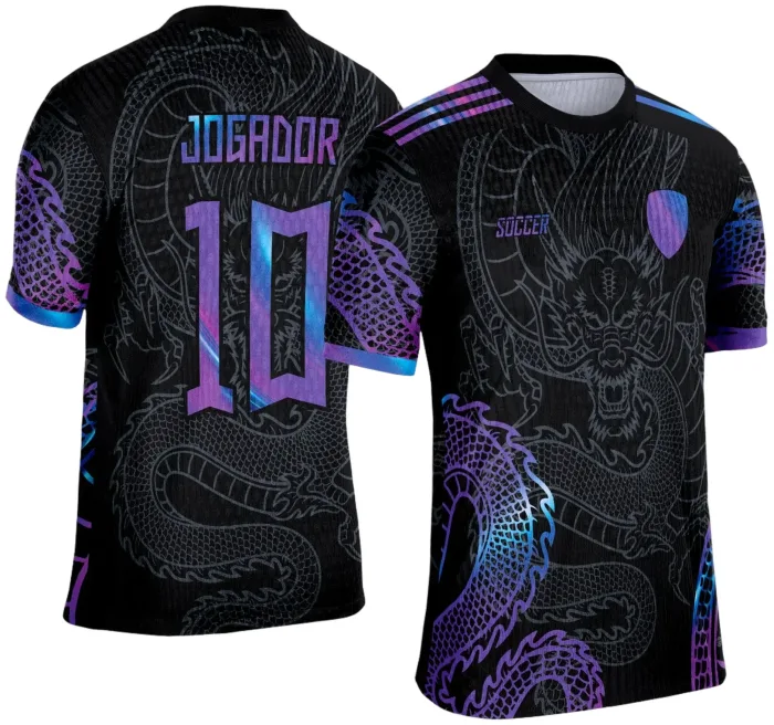 Arte Vetor Camisa Interclasse 2025 Dragão Holográfico