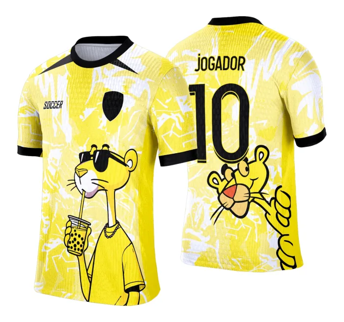 Arte Vetor Camisa Interclasse 2025 Pantera Cor de Rosa