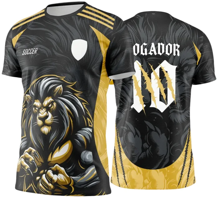 Arte Vetor - Camisa de Interclasse Leão Dourado - 2025