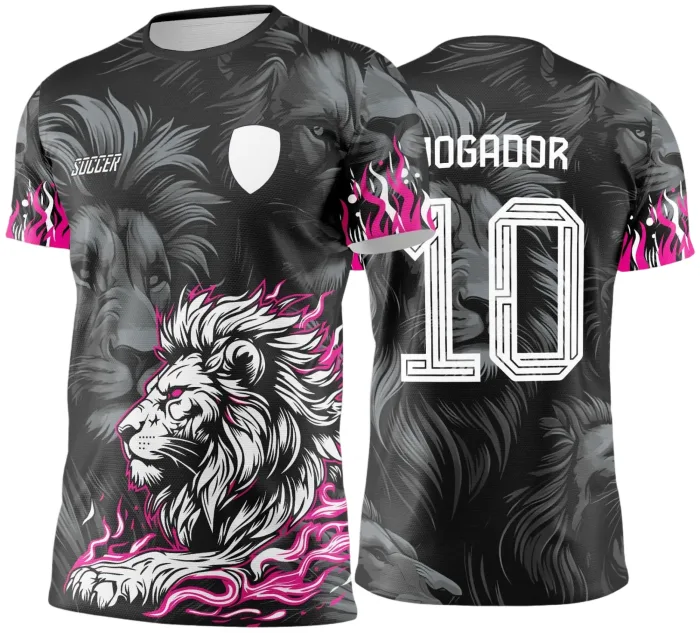 Arte Vetor - Camisa de Interclasse Leão com Fogo - 2025