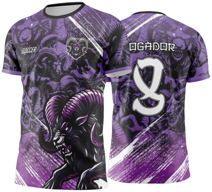 Arte Vetor Camisa Interclasse Carneiro Roxo - Jogos Internos 2024 - 2025