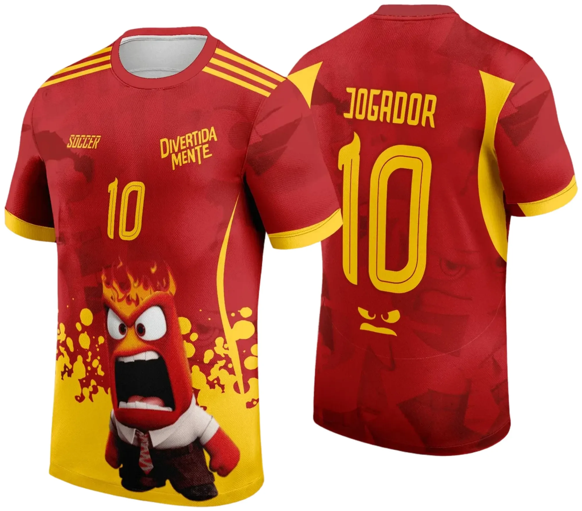 Camiseta unissex branca com logo no peito e estampa grande nas costas temática Interclasse Divertidamente Jogos Internos 2024 2025, ideal para eventos escolares e esportivos.
