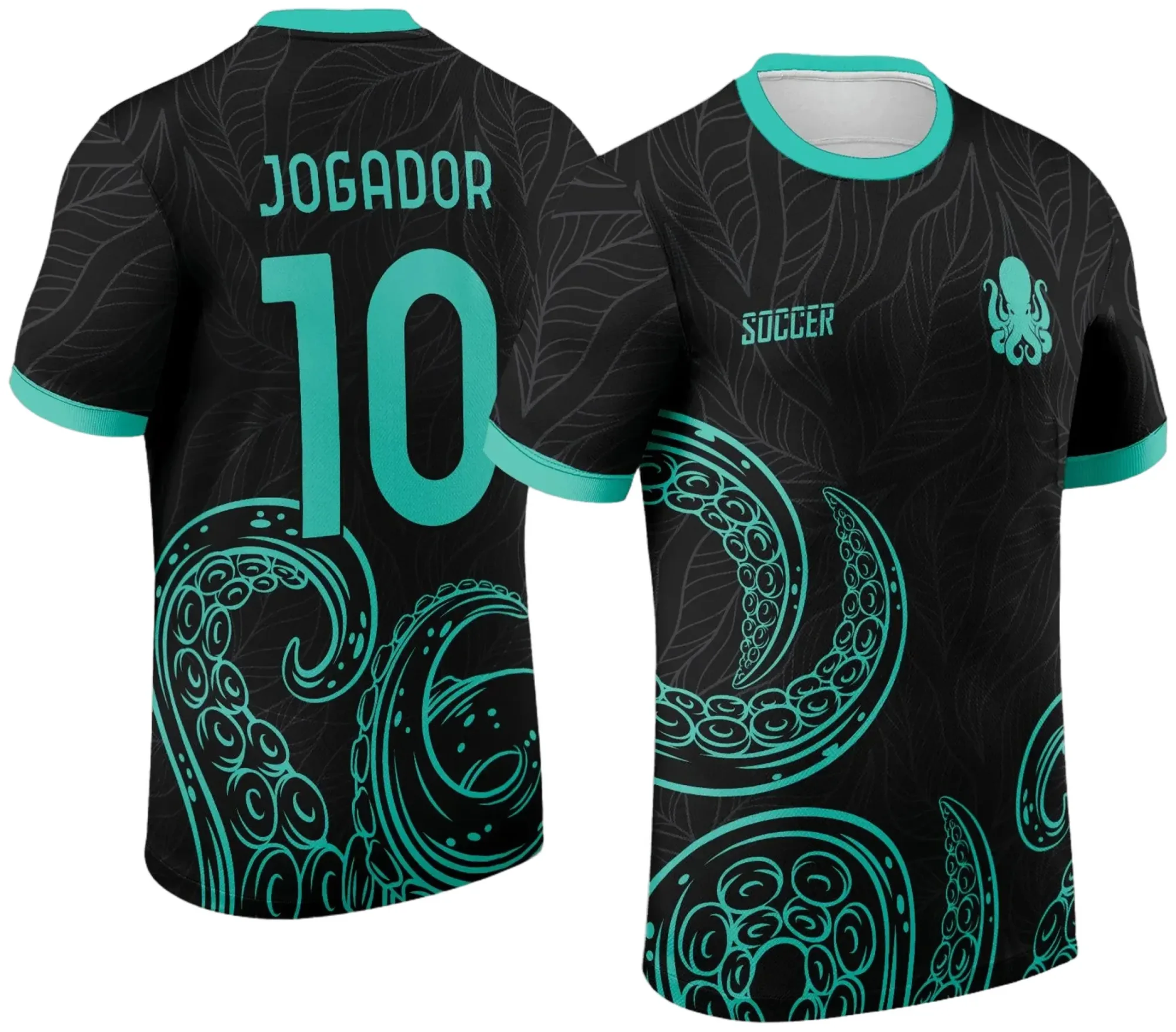 Camiseta unissex preta com logo no peito e estampa grande nas costas dos Jogos Internos Polvo 2024-2025, perfeita para eventos interclasse e competições escolares.