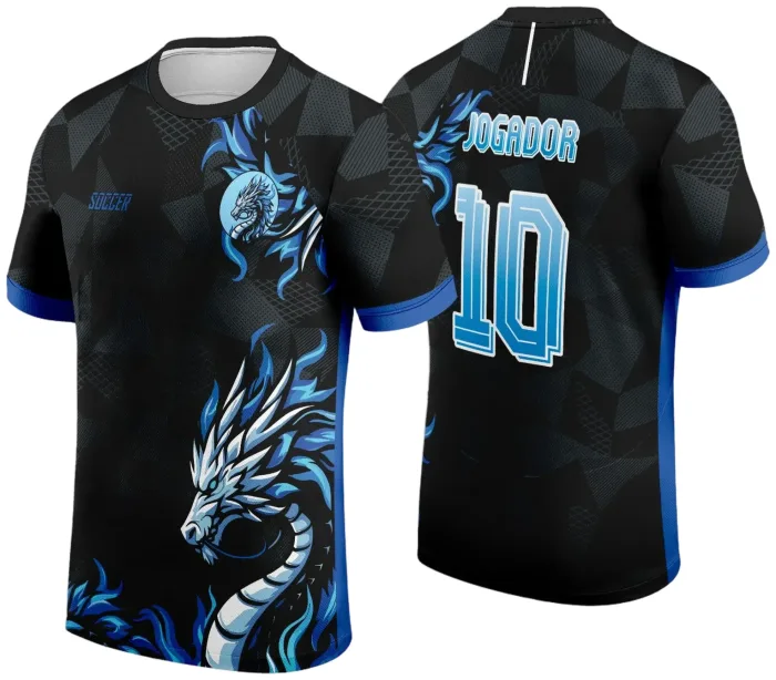 Arte Vetor Camisa de Interclasse Dragão Azul 2024 - 2025