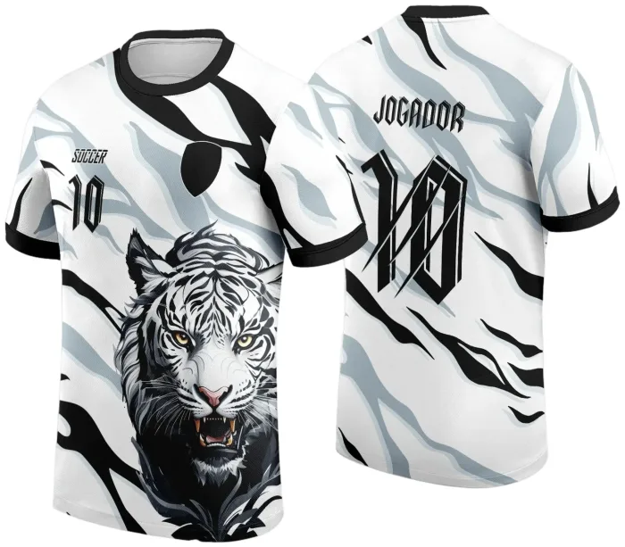 Arte Vetor Camisa de Interclasse Tigre Branco 2024 - 2025