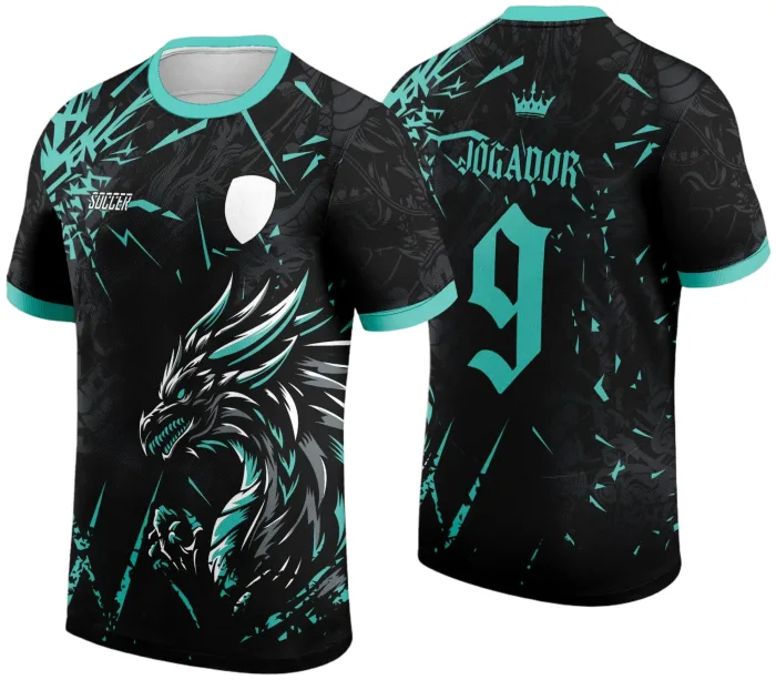 Arte Vetor Camisa de Interclasse Dragão Verde 2024 - 2025 modelo 2