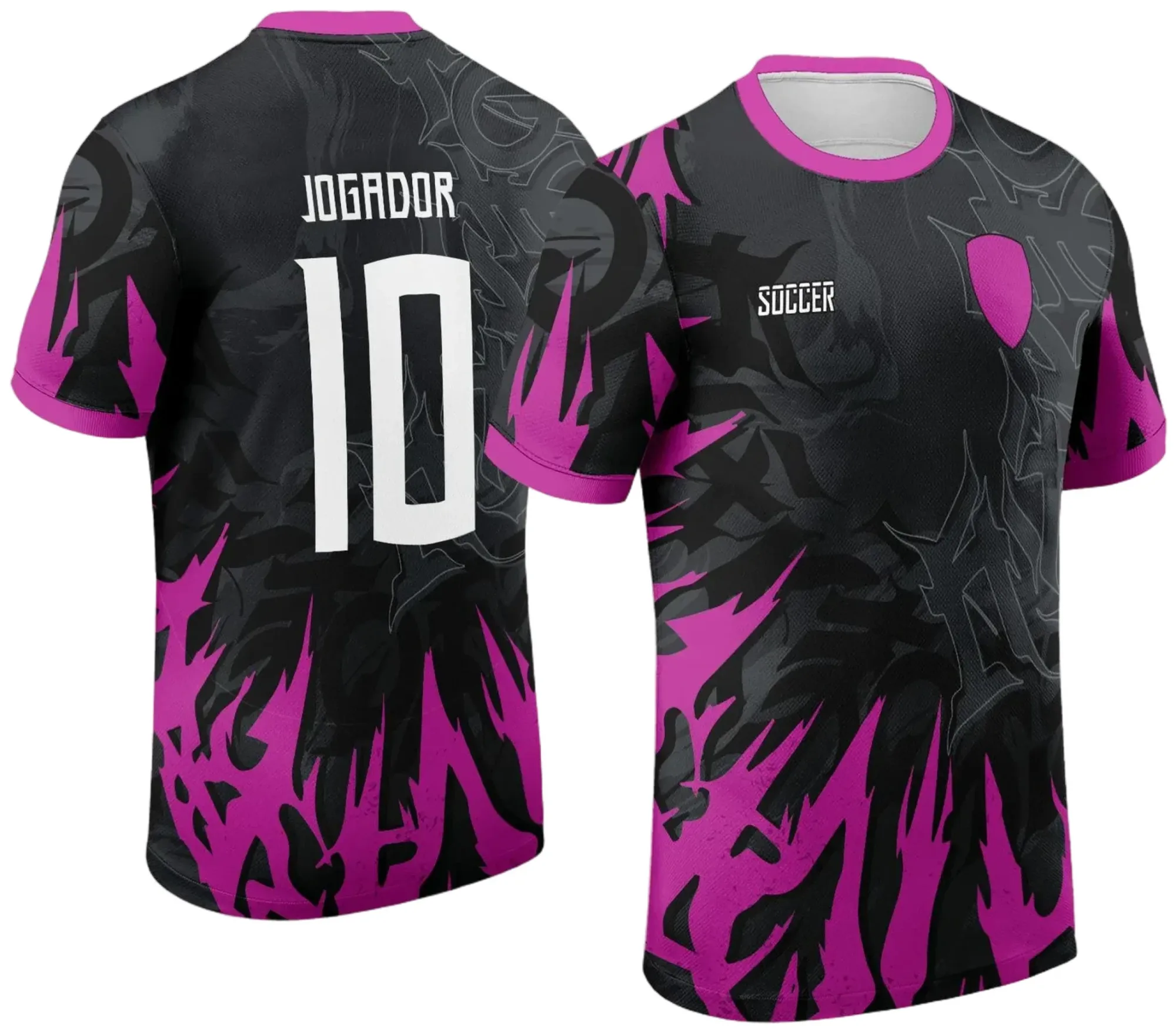 Camiseta unissex preta com logo no peito e estampa grande nas costas inspirada na Interclasse 2024 - 2025, ideal para eventos escolares e confraternizações.