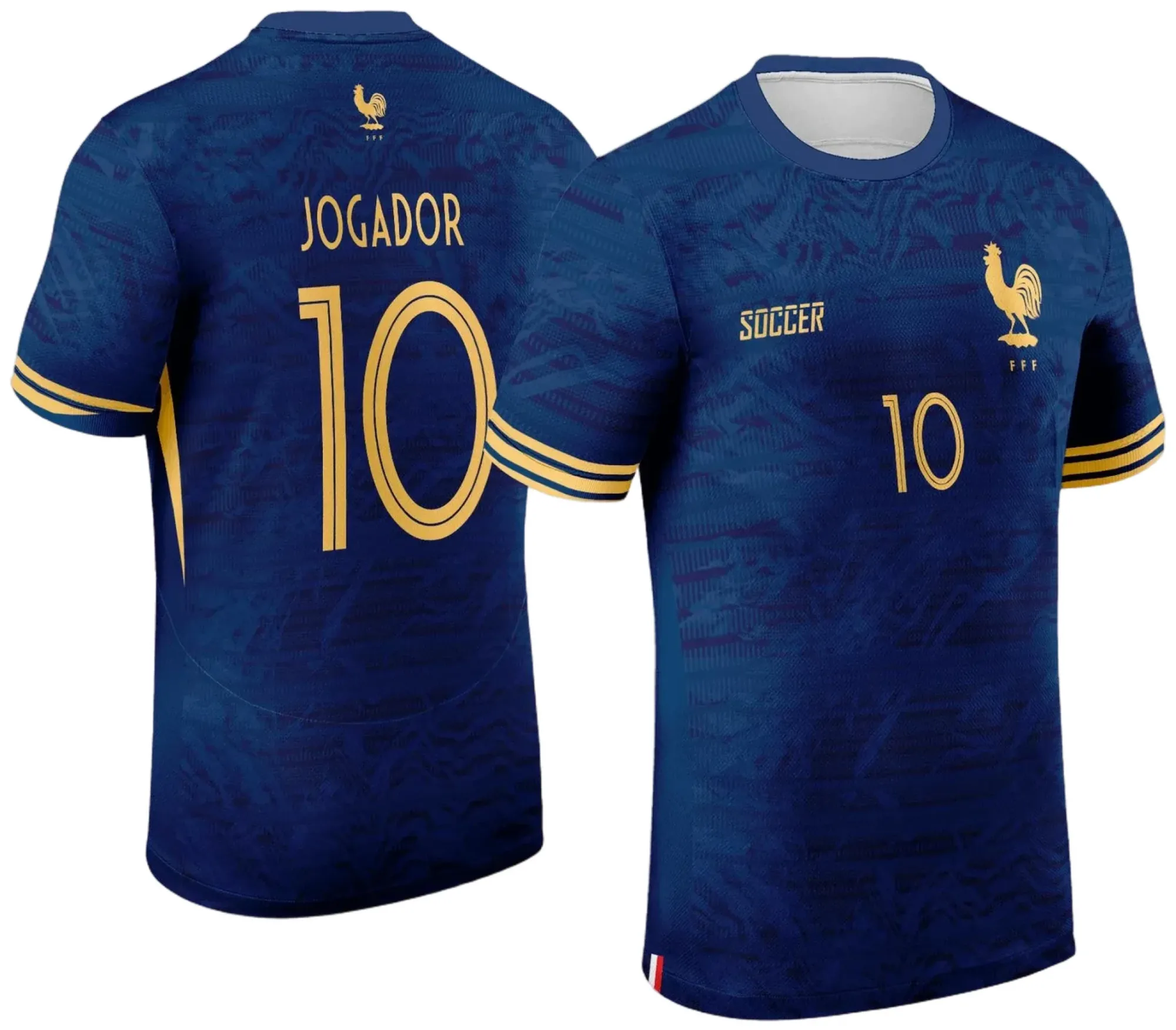 Camiseta unissex preta com logo no peito e estampa grande nas costas inspirada na Interclasse França 2024 - 2025, design moderno e vibrante para mostrar sua turma com estilo.