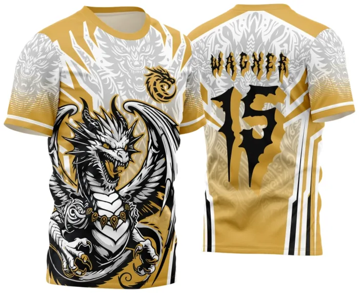 Arte Vetor Camisa de Interclasse Dragão Divino 2024 - 2025 modelo 2