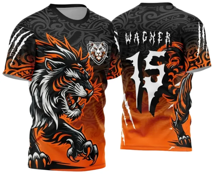 Arte Vetor Camisa de Interclasse Tigre 2024 - 2025 modelo 6