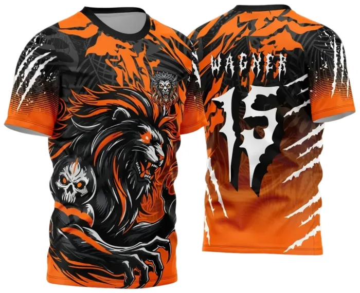 Arte Vetor Camisa de Interclasse Leão Laranja 2024 - 2025