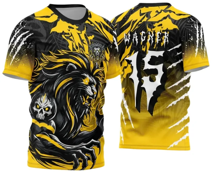 Arte Vetor Camisa de Interclasse Leão Amarelo 2024 - 2025