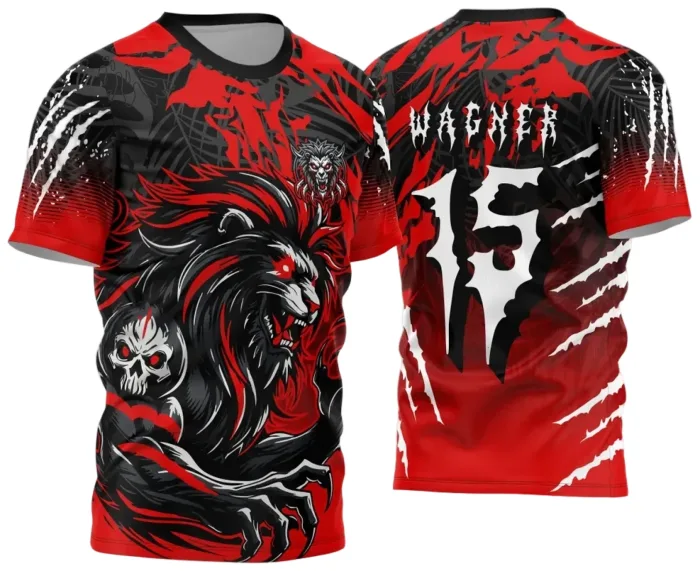 Arte Vetor Camisa de Interclasse Leão Vermelho 2024 - 2025