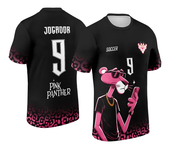 Arte Vetor Camisa de Interclasse Pantera Cor de Rosa 2024 - 2025