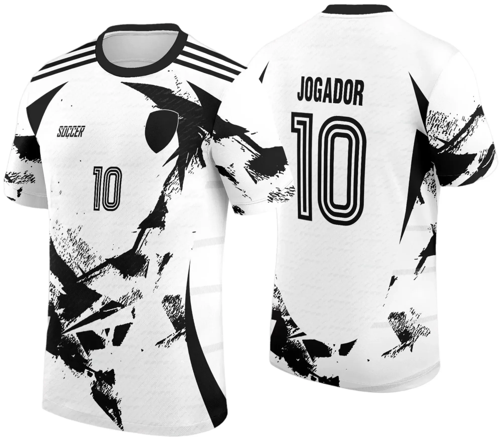 Camiseta unissex preta com logo no peito e estampa grande nas costas com tema Interclasse 2024 2025, estilo moderno e descolado para uso escolar e eventos.